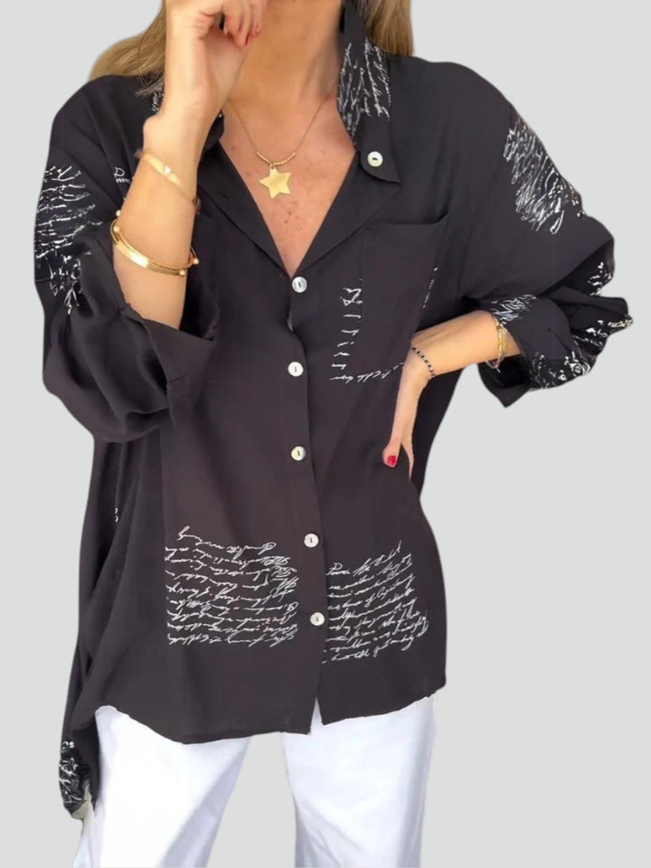 Callista™ | Camicia Button-Up Scritta a Mano