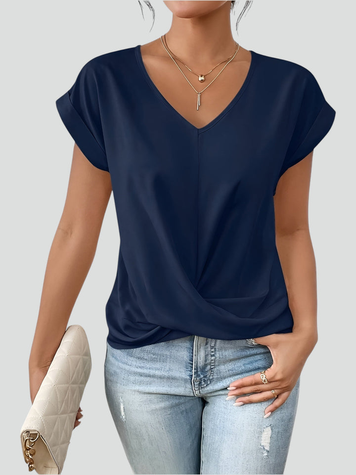 Sofia™ – T-shirt Casual con Scollo a Cuore a V