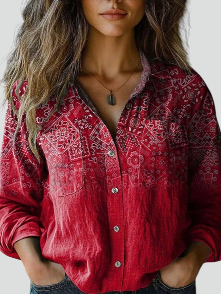 Mira™ - Blusa Vintage Stampata