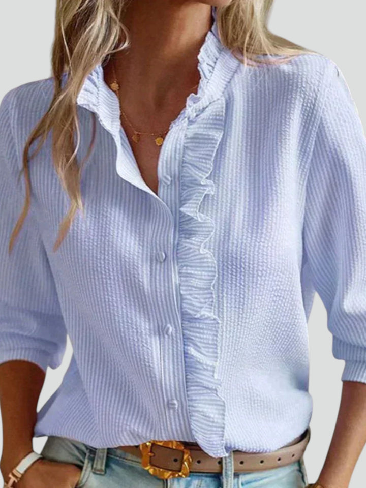 Aurora | Camicia a maniche lunghe con volants