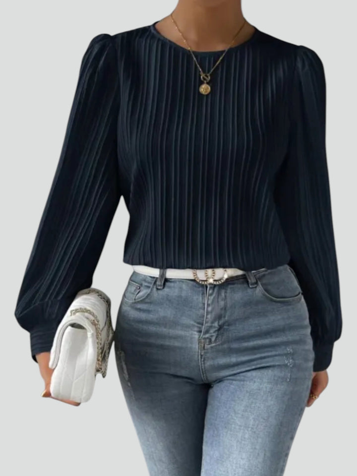 Jiana™ | Elegante Blusa con Maniche a Lanterna