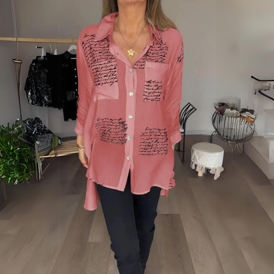 Callista™ | Camicia Button-Up Scritta a Mano