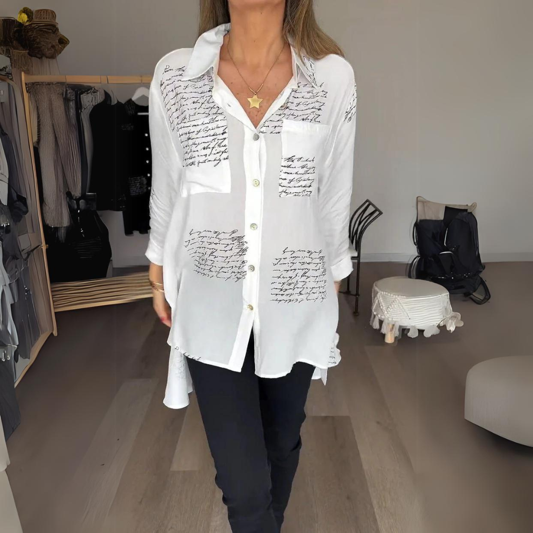 Callista™ | Camicia Button-Up Scritta a Mano