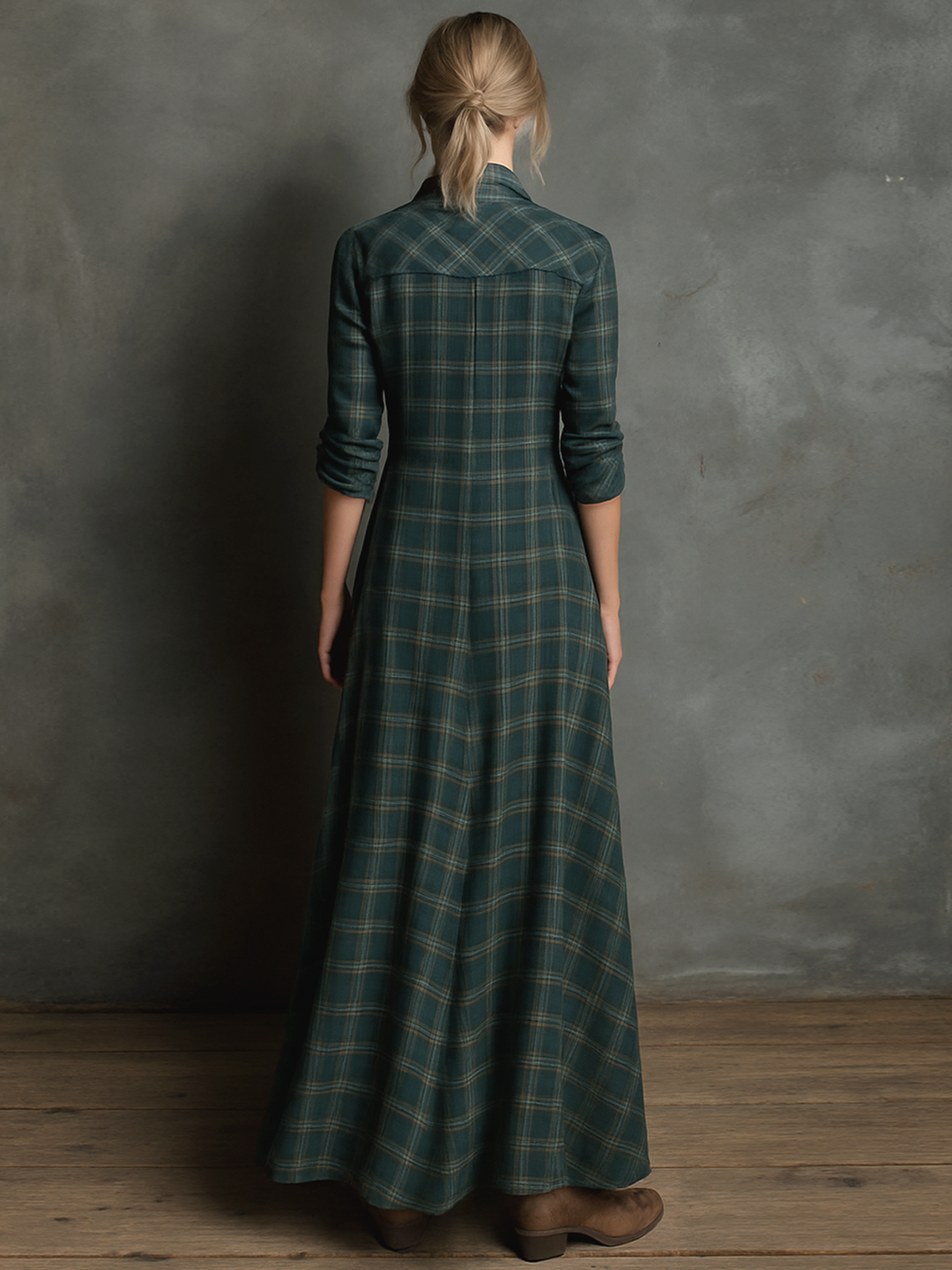 Graziella | Maxi abito a righe con colletto