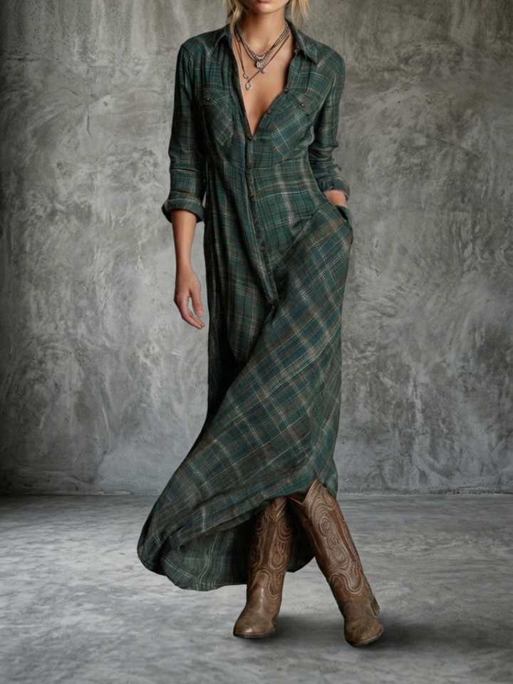 Graziella | Maxi abito a righe con colletto