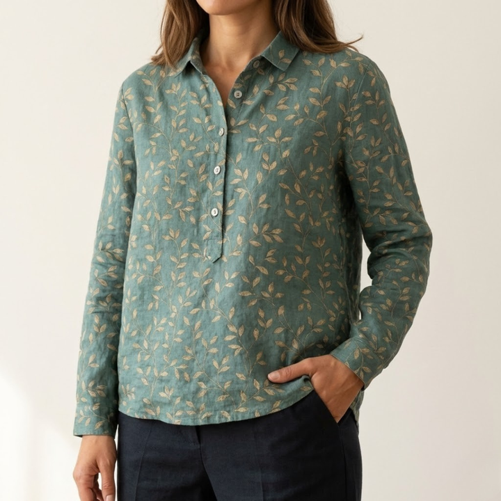 Tiziana – Camicia in lino fantasia