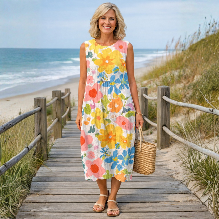 Ella | Vestito Midi Floreale Pastello